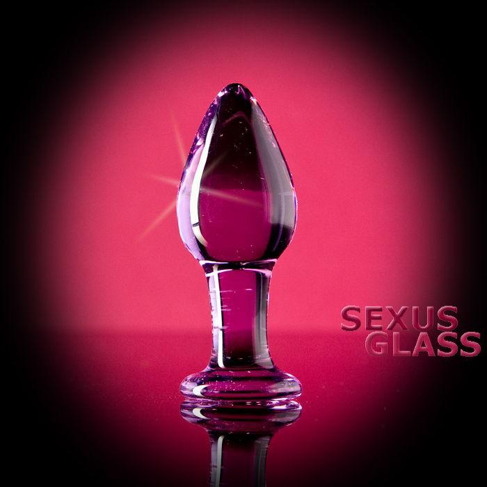 Анальная пробка из стекла Sexus Glass Purple в секс-шопе Jero.kz