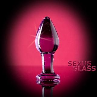 Анальная пробка из стекла Sexus Glass Purple