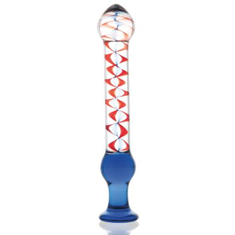 Цветной фаллоимитатор из стекла Sexus Glass