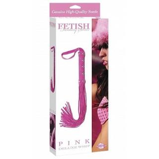Deluxe Whip Pink - замшевая плеть для БДСМ - забав