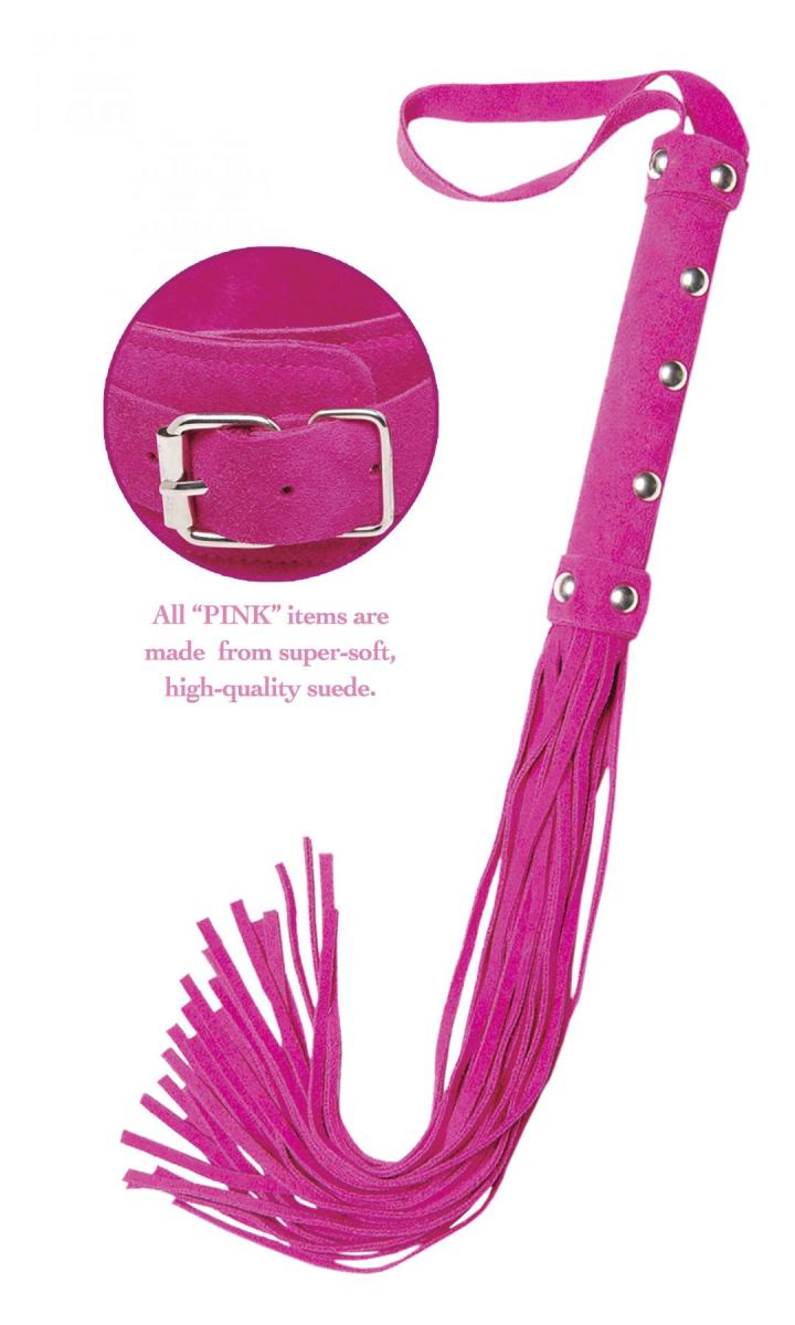 Deluxe Whip Pink - замшевая плеть для БДСМ - забав. Фото секс-шоп Jero.kz Deluxe Whip Pink - замшевая плеть для БДСМ - забав. Фото секс-шоп Jero.kz