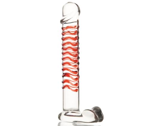 Фаллоимитатор из стекла с ребрами Sexus Glass