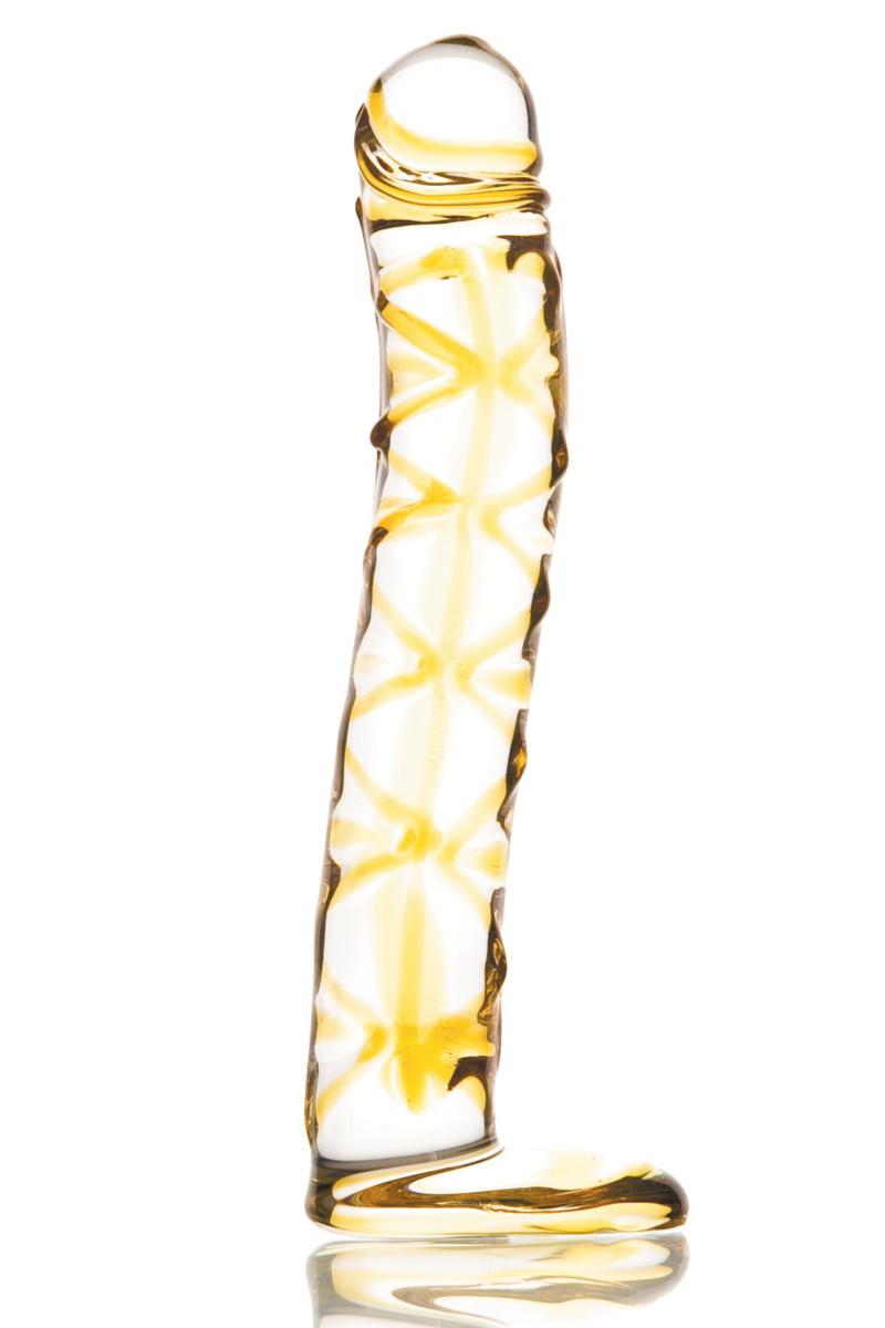 Фаллоимитатор из стекла Sexus Glass Yellow в секс-шопе Jero.kz