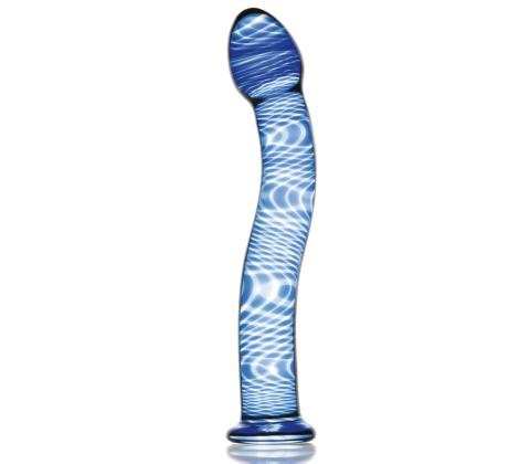 Фаллоимитатор Sexus Glass с синим узором