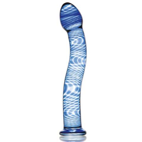 Фаллоимитатор Sexus Glass с синим узором