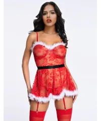 Новогоднее секси-платье, костюм помощницы Санта Клауса