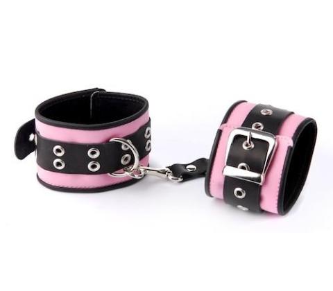 Sitabella Black&Rose Handcuffs Bdsm - кожаные наручники