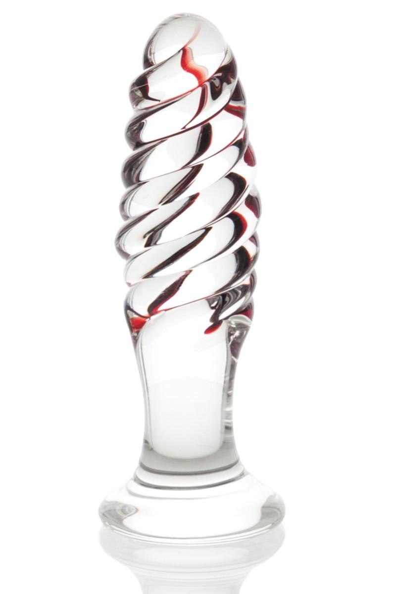 Стеклянная втулка Sexus Glass c рельефом в секс-шопе Jero.kz