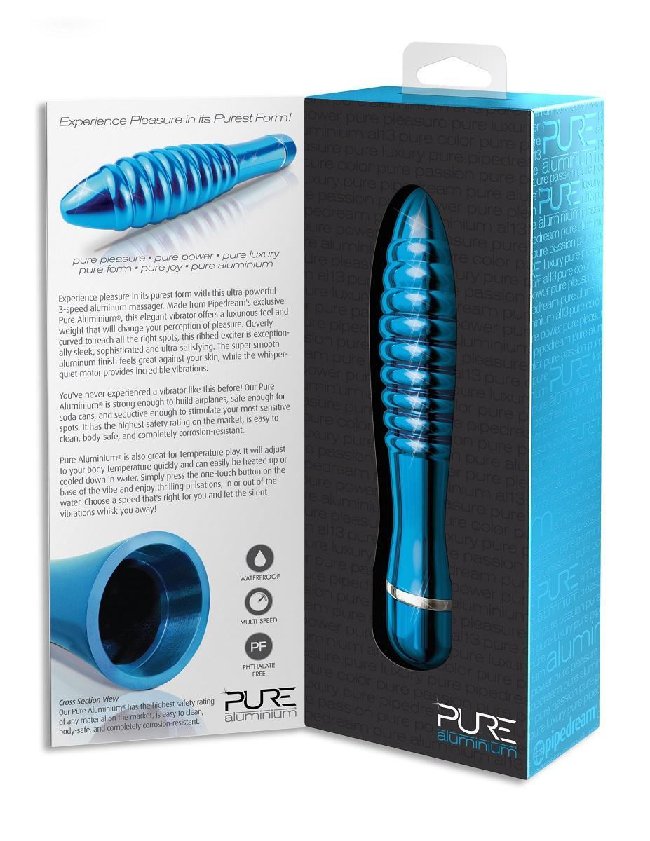 Вибратор Blue Large из коллекции Pure Aluminium в секс-шопе Jero.kz