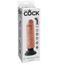 Вибратор King Cock 6 дюймов на съёмной присоске