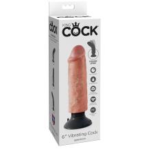 Вибратор King Cock 6 дюймов на съёмной присоске