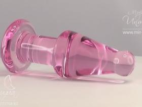 Анальная пробка Glas, розовая