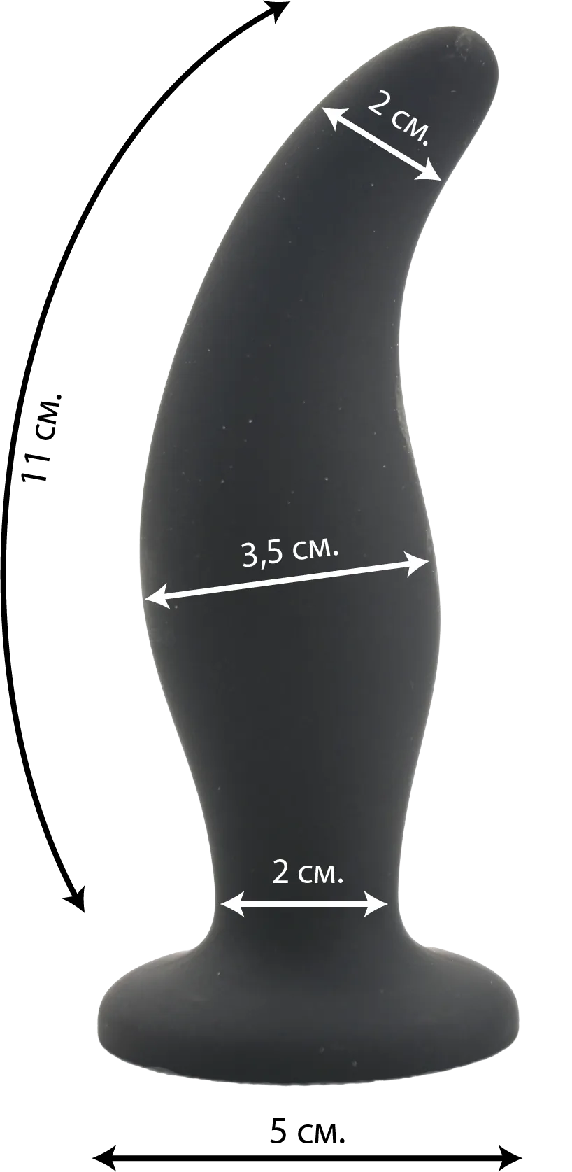 Размеры - длина, диаметры анальной втулки Ouch Curve