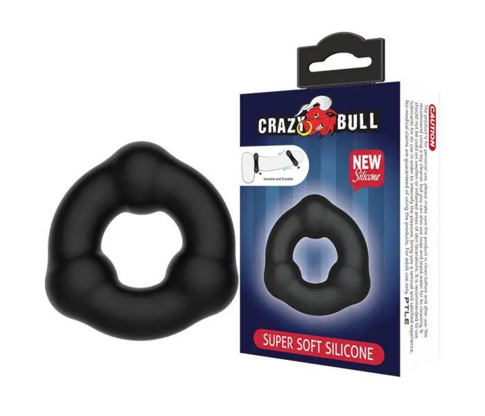 Эрекционное кольцо Crazy Bull (с шариками, силикон)