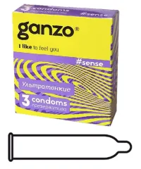 Ganzo Sense - тонкие латексные презервативы