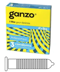 Ganzo Ribs - презервативы с ребристой тестурой