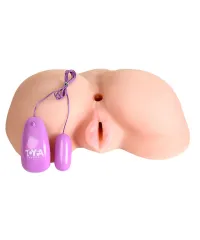 Мастурбатор с двумя входами, с вибро-элементом (Juicy Pussy)