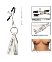 Серебряные кисточки-клипсы на соски от Calexotics