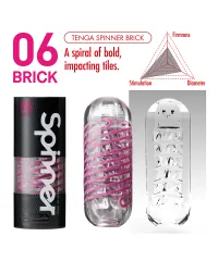 Многоразовый мастурбатор с подвижной спиралью Tenga Spinner Brick