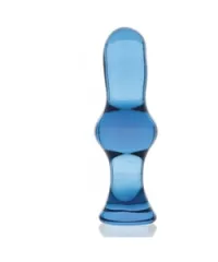 Синяя анальная втулка Sexus Glass