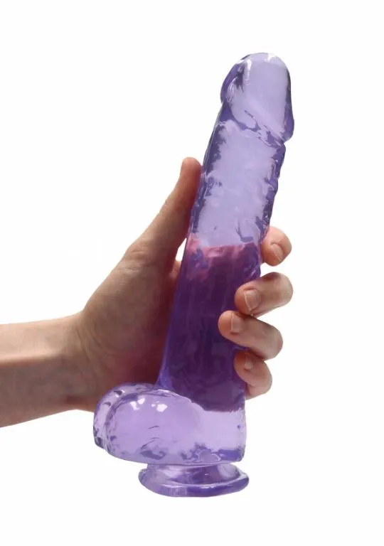 Фаллоимитатор Realrock 9 пурпурный в руке
