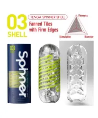 Мастурбатор с упругой спиралью внутри Tenga Spinner Shell