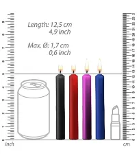 Восковые свечи для БДСМ-практик, низкотемпературные, длина – 12,5 см