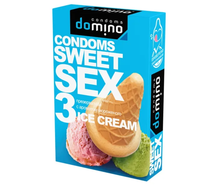 Condoms Domino Sweet Sex – Ice Cream 3 презерватива с ароматом мороженного