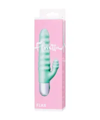 Бирюзовый вибратор-кролик для женского удовольствия Flovetta Flax