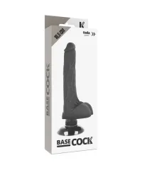 Base Cock вибратор черного цвета на присоске
