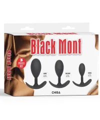 Коллекция Black Mont: втулки силиконовые для подготовки ануса