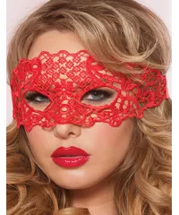 Очаровательная красная кружевная маска для глаз