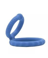 Двойное кольцо на пенис и мошонку из мягкого силикона