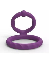 Двойное кольцо на пенис и мошонку из мягкого силикона