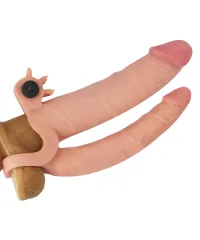 Дюймовый удлинитель пениса с анальным отростком и вибрацией