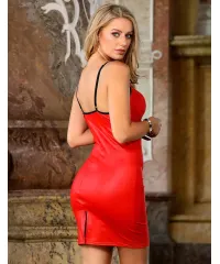 Роскошное красное платье из ткани "под кожу и латекс"