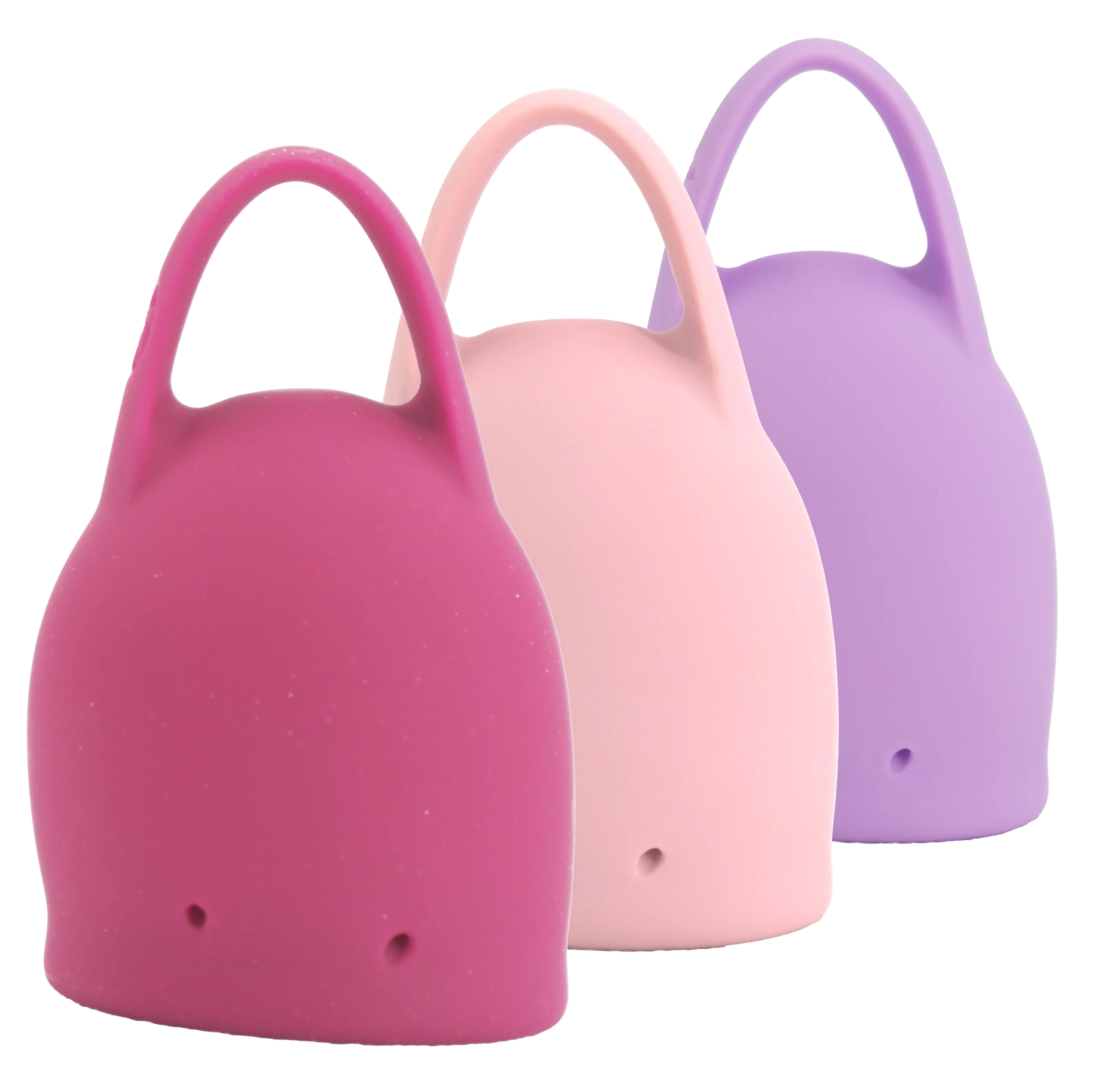 Силиконовые менструальные чаши трех цветов