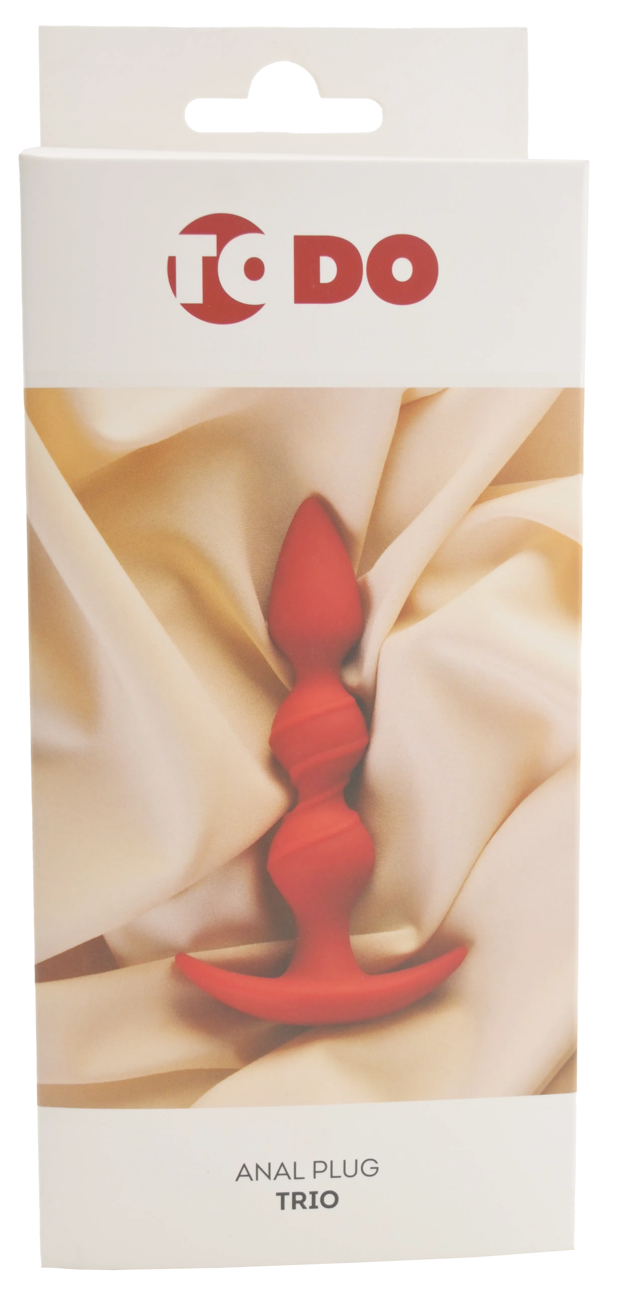 Упаковка анальной втулки Trio красного цвета