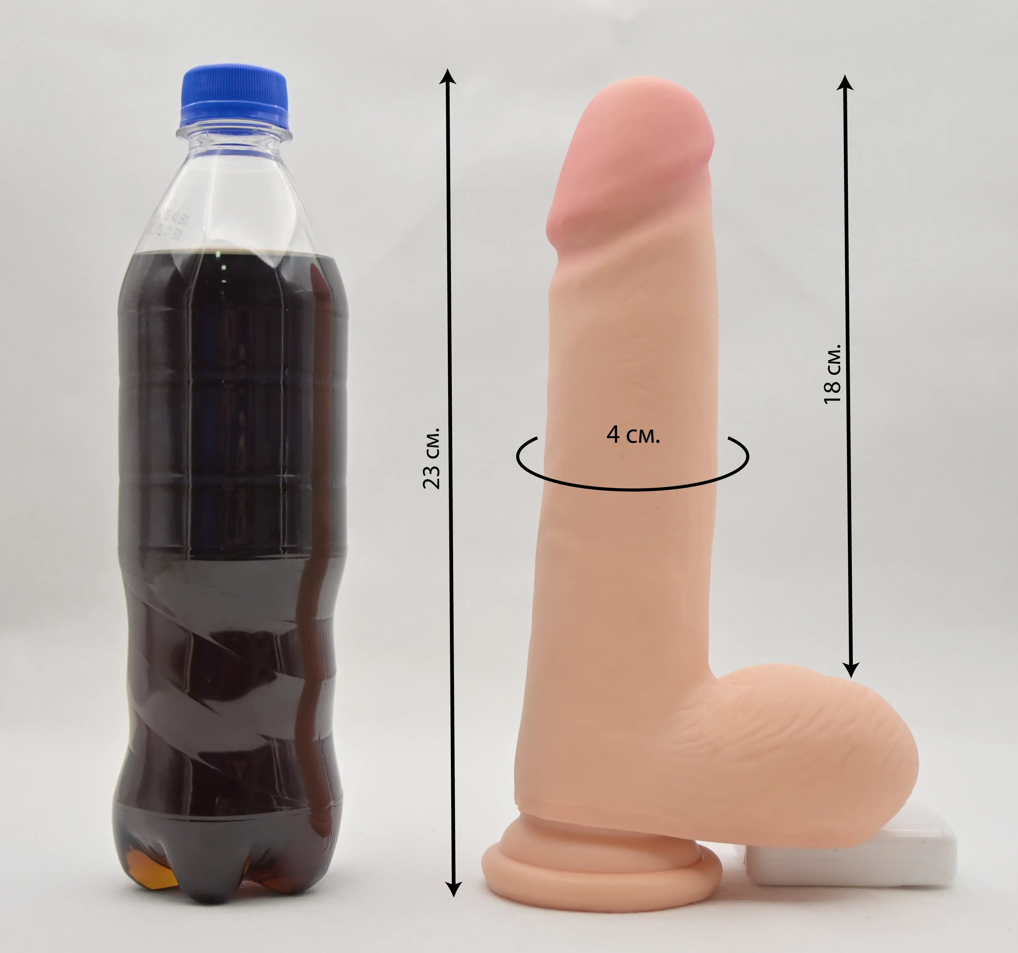 Размеры и сравнение Real Stick Elite Porter с бутылкой