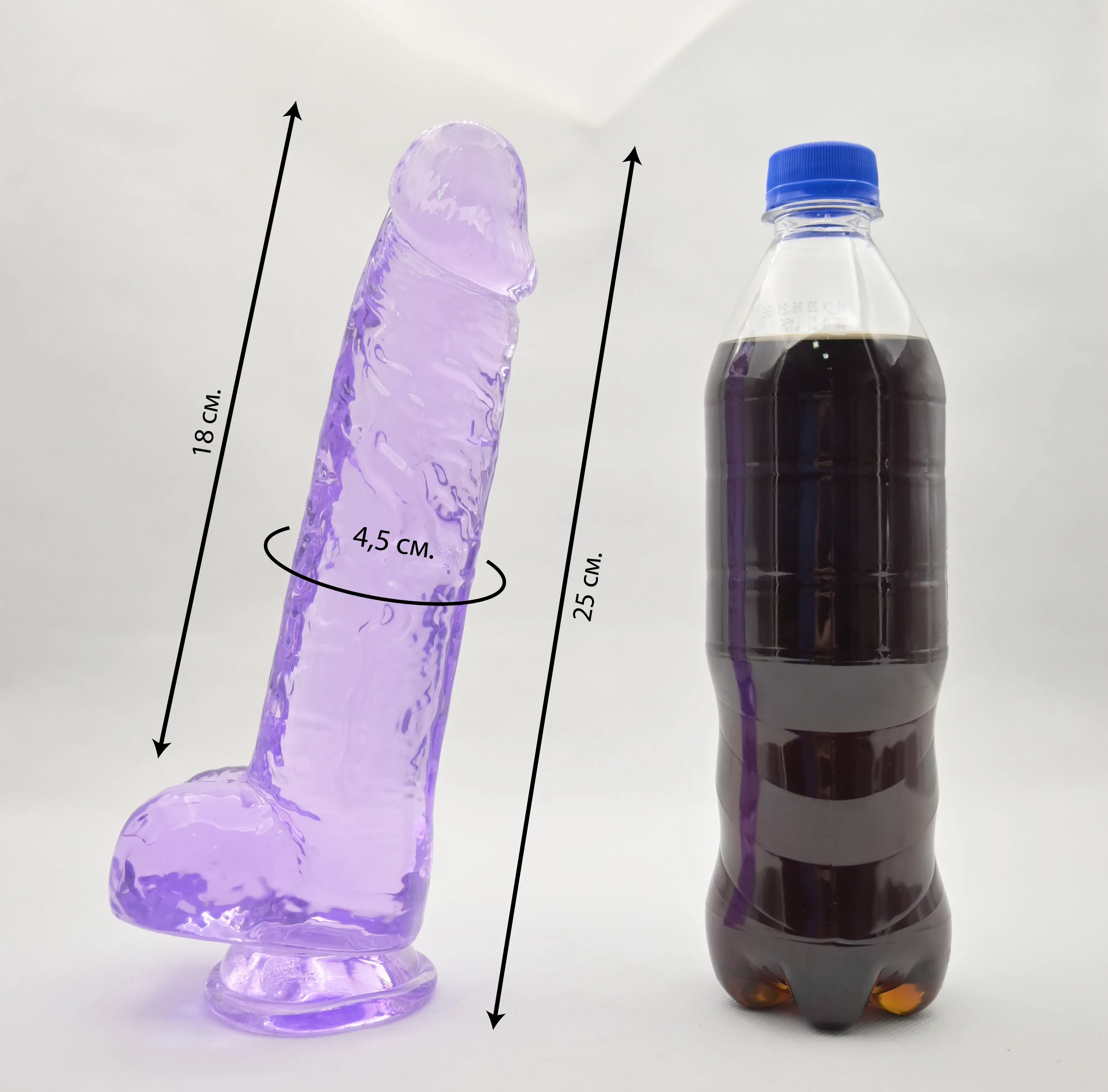 Размеры Realrock 9 и сравнение с бутылкой