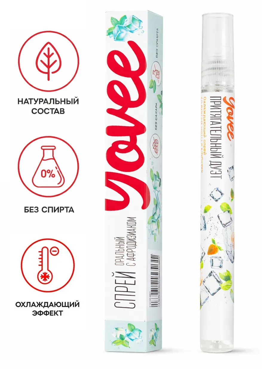 Спрей для оральных ласк и минета (вкус клубники и мяты) 10 мл