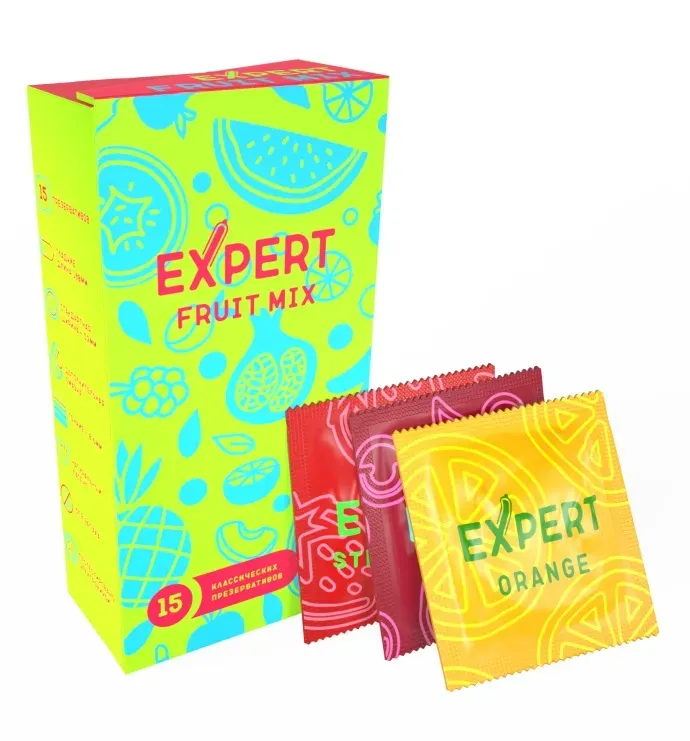 Презервативы Expert Fruit mix 006 (клубника, вишня, апельсин)