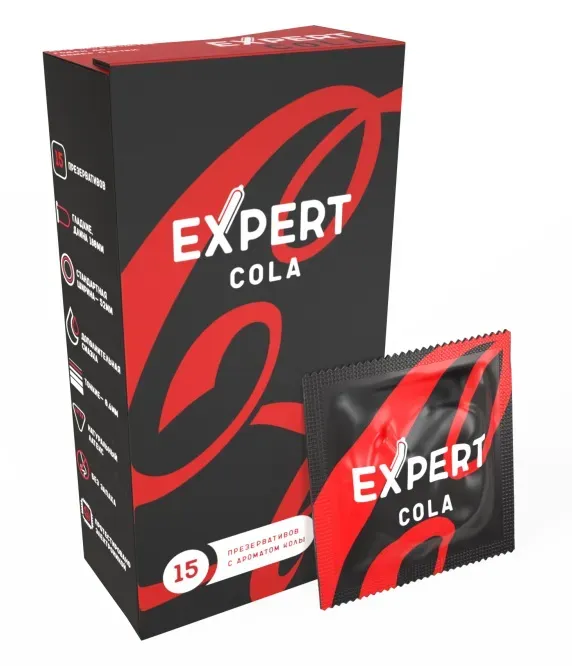 Презервативы Expert с ароматом Cola 006
