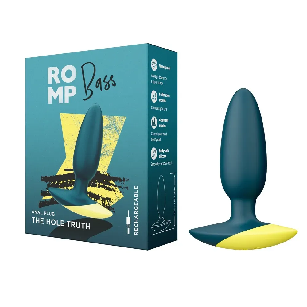 Анальная пробка Romp Bass с вибрацией и зарядкой
