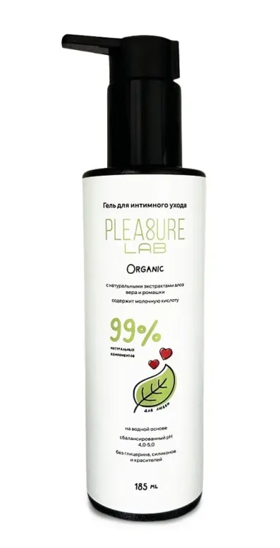 Pleasure Lab Organic – натуральный гель для интимных зон на водной основе